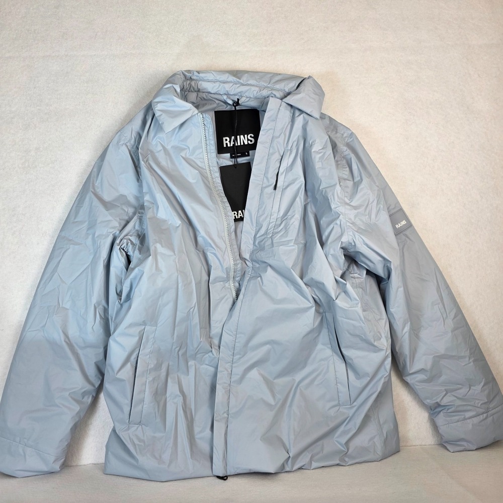 RAINS Fuse Overshirt 15520 Size L – Sky –NWT Men's Waterproof Lightweight Jacket